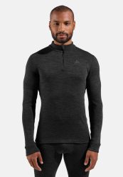 Odlo Merino 260 Base Layer Half-Zip für Herren - Wandern, Ski & Snow - schwarz, S