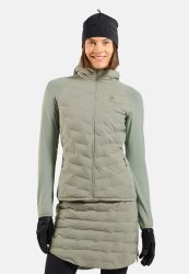 Odlo Zeroweight Insulator Langlauf-Hoodie Full-Zip für Damen - Skilanglauf, Running - grün, XL