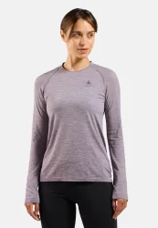 Odlo Essential Seamless Langarm-Laufshirt für Damen - Training, Running - lila, XL