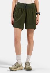Odlo X-Alp Trail 5 Inch 2-In-1 Laufshorts für Damen - Trail Running, Wandern - grau, XL