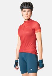 Odlo Essentials Radtrikot mit Print für Damen - Radsport - rot, L