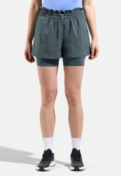 Odlo Essential 365 5 Inch 2-In-1 Laufshorts für Damen - Training, Running - grün, S