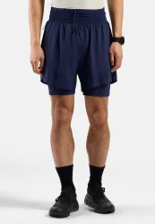 Odlo X-Alp 6 Inch 2-in-1-Trailrunning-Shorts 2.0 für Herren - Trail Running, Wandern - blau, XL