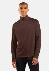 Odlo Essential Thermal Lauf-Mid Layer Half-Zip für Herren - Training, Running - maron, XL