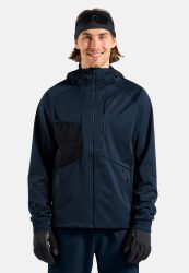 Odlo Zeroweight Windproof X Warm Langlaufjacke für Herren - Skilanglauf - marineblau, M