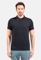 Odlo Ascent Natural Poloshirt für Herren - Wandern, Casual Comfort - schwarz, M