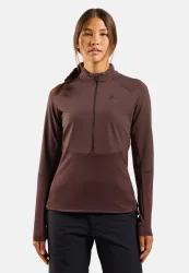Odlo Descent CW 200 SL Mid Layer Half-Zip für Damen - Ski & Snow - maron, XL