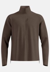 Odlo Grid Fleece Mid Layer Half-Zip für Herren - Wandern, Ski & Snow - braun, XL