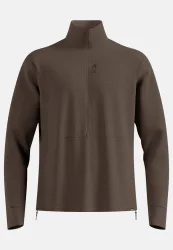 Odlo Grid Fleece Mid Layer Half-Zip für Herren - Wandern, Ski & Snow - braun, S