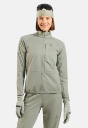 Odlo Zeroweight Elite Windproof Langlaufjacke für Damen - Skilanglauf - grün, M