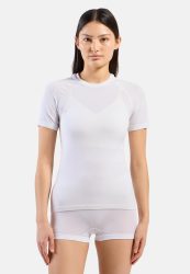 Odlo Performance Light Base Layer T-Shirt für Damen - Wandern, Skilanglauf - weiss, L