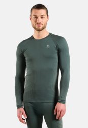 Odlo Performance Warm Base Layer Shirt für Herren - Skilanglauf, Ski & Snow - grün, M