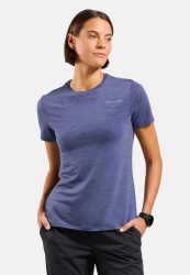 Odlo Odlo X Pow Merino Tencel T-Shirt für Damen - Wandern, Casual Comfort - lila, M
