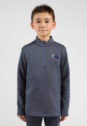 Odlo Berra Graphic Mid Layer Half-Zip für Kinder - Ski & Snow - blau, 104