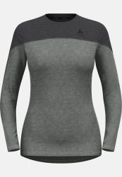 Odlo Revelstoke Performance Wool 150 Base Layer Shirt für Damen - Wandern, Ski & Snow - grau, S
