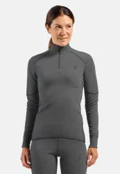 Odlo Active X-Warm Base Layer Half-Zip für Damen - Ski & Snow - grau, L