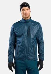 Odlo Zeroweight Dual Dry Waterproof Insulated Langlaufjacke für Herren - Skilanglauf - marineblau, S