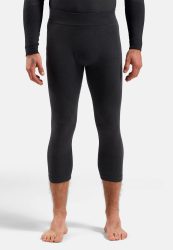 Odlo Seamless Performance Wool Base Layer 3/4 Tights für Herren - Wandern, Skilanglauf - schwarz, XXL
