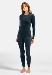 Odlo Merino 200 Base Layer Set für Damen - Wandern, Ski & Snow - marineblau, L