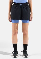 Odlo Essential 365 5 Inch 2-In-1 Laufshorts für Damen - Training, Running - schwarz, L