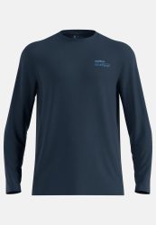 Odlo Merino 200 X Frozen Lake Langarm-Laufshirt für Herren - Wandern, Casual Comfort - marineblau, L