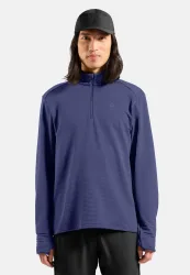 Odlo Essential Thermal Lauf-Mid Layer Half-Zip für Herren - Trail Running, Ski & Snow - lila, XL
