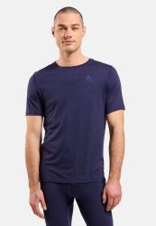 Odlo Merino 200 Base Layer T-Shirt für Herren - Wandern, Ski & Snow - blau, XXL