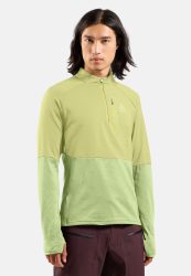 Odlo Descent CW 200 SL Mid Layer Half-Zip für Herren - Ski & Snow - grün, XL