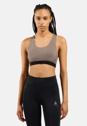 Odlo Ascent Performance Wool Medium Sport BH für Damen - Wandern, Training - beige, XS