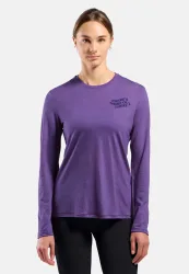 Odlo Merino 160 There's More Langarm-Shirt für Damen - Wandern - lila, L