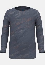 Odlo Active Warm Base Layer mit ?Save our winter!?-Grafik für Kinder - Wandern, Ski & Snow - grau, 80