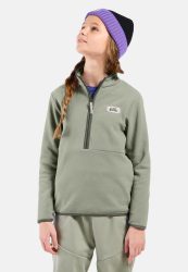 Odlo Classic Fleece Mid Layer Half-Zip für Kinder - Abenteuer & Komfort, Wandern - grün, 164