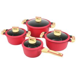 KING Gourmet Kochtopfset 8tlg rot