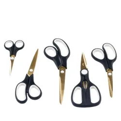KING®Scherenset 5-teilig schwarz/kupfer