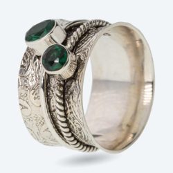 Ring 925 Sterling Silber Chromdiopsid