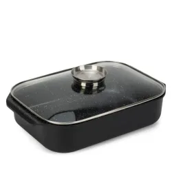 KING® Bräter Aluguss schwarz ca. 40 x 26 cm