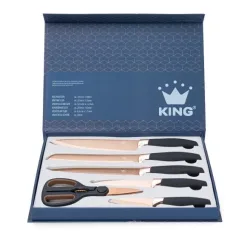 6tlg. Messerset KING® TITANIUM ROSÉ