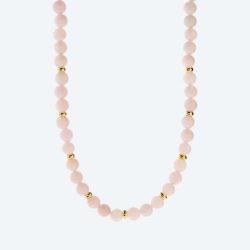 Collier Rosenquarz, ca. 48cm