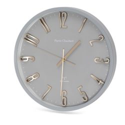 Pierre Chaubert Funk-Wanduhr, grau-roségold