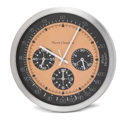Pierre Chaubert Funk-Wanduhr, schwarz-bronzefarben