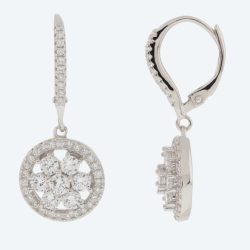 Ohrhänger 925 St. Silber rhodiniert Zirkonia