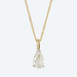 LG Anhänger+Kette 585 Gelbgold Diamant