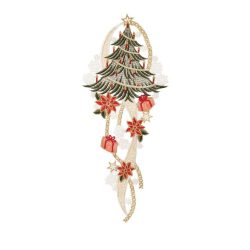 Plauener Spitze Fensterbild Christbaum