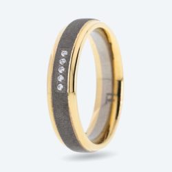 Ring Titan bicolor mit Zirkonia