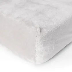 Spannbettlaken Samtoptik 180x200cm silber