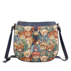 Henney Bear Handtasche blau/multicolor