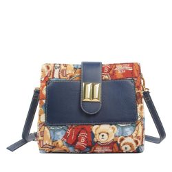 Henney Bear Handtasche blau/multicolor
