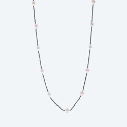 Collier Perle, Hämatit endlos mit Clip