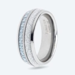 Ring Wolfram-Karbid Carbon Inlay