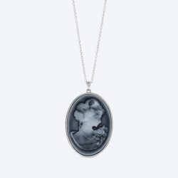 Anhänger Kamee Resin Portrait mit Kette 925